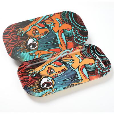 China Popular Vapro JL-003Z Metal Manufacturers Premium Goods Smoking Custom Logo Tin Metal Rolling Tray Stash Box With Lid for sale