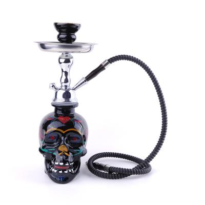 China New High Quality European And American Acrylic Small Shisha Hookah Human Skeleton Model With Hose Ceramic Head for sale