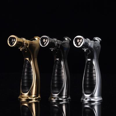 China Vapro Electronic Factory JL-086V Wholesale Customized Windproof Butane BBQ Jet Torch Lighter Metal Cigar Custom Lighter for sale