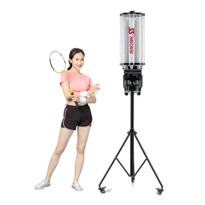 China New Design SIBOASI Portable Training Machine Badminton Machine Shuttlecocks Shooter B2201A 180 Balls for sale