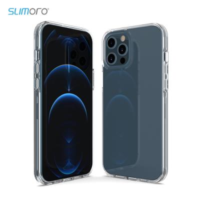 China 2021 New HD Anti-drop Fit PC 2 in1 Phone Case Slimoro 2021 Transparent TPU Phone Case For iPhone 11 12 13 TPU PC Phone Case for sale