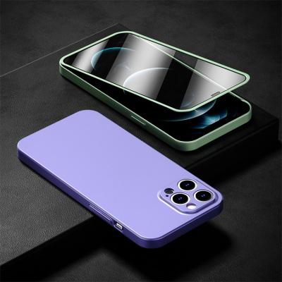 China Newest Slimoro Shockproof Hard PC Phone Case With Waterproof Screen Protector Anti Scratch HD Tempered Glass For iPhone 13 Case for sale