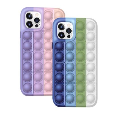 China High Quality Anti-fall Slimoro It Softly Jump For iphone 12 pro phone xr rainbow silicone decompression for iphone 12 pro max phone case for sale