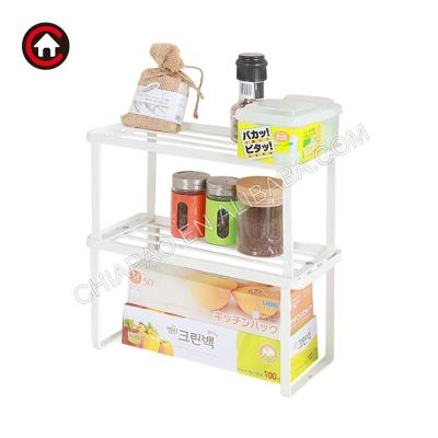 China Sustainable Kitchen Cabinet Organizer Shelves Spice Rack Counter Stackable wire Shelf Rack for sale