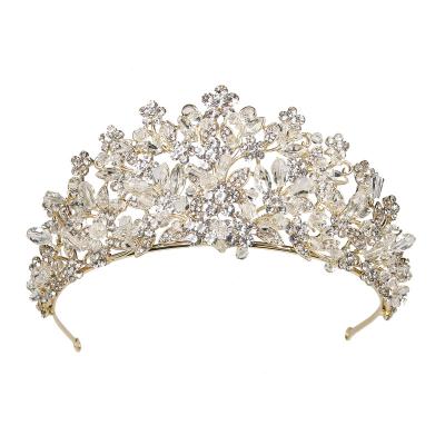 China Fashionable Elegant Wedding Crown Bridal Crown Headpiece Alloy Material Manufacturer For Sale for sale