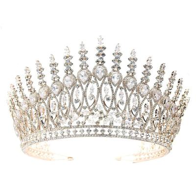 China Wholesale 2022 Luxury Elegant Bridal Hair Accessories Trendy Crystal Crown for Wedding Banquet Accessories Women's Fashion Jewelry for sale