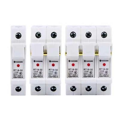 China 32 RT18-32X 63X 1P factory direct guide rail installation fuse fuse base with indicator light for sale