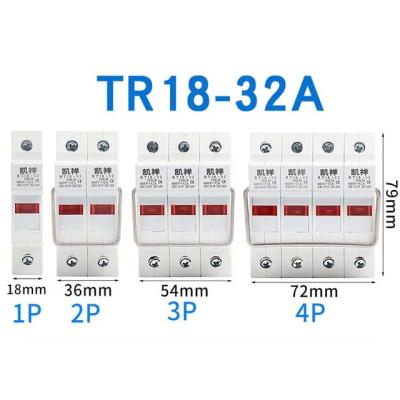 China Factory Direct Sale New Material Fuse Base RT18-32X 63X 1P Guide Rail Holder Fuse Flame Retardant Hot Base With Indicator Light for sale