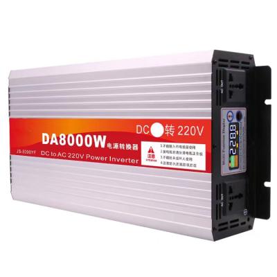 China Factory direct sales 8000W inverter 12V 24V48V60V72V to 220 high power car can home also commercial 54 *23.5 *19cm for sale