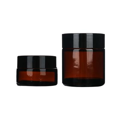 China Latest PERFUME Design Top Quality Round 30g 50g Glass Cream Jars for sale