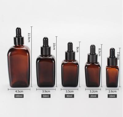 China Essential Oil Gold / Amber Glass Empty Dropping Essential Oil Bottles With Dropper for sale