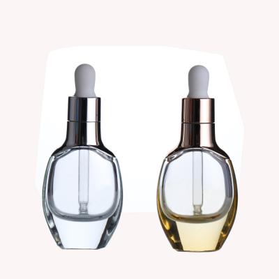 China Personal Care 40ml Luxury Designer Empty Skin Care Products Travel Essential Oil Bottles Glass Containers Cosmetic Dropper Make Up Bottle for sale