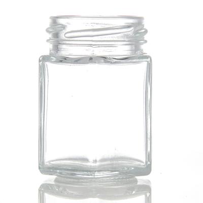 China Wholesale Food Keeping Cheap Glass Jar 100ml 180ml 280ml 380ml Hexagonal Honey Bottle Food Jam Storage Hot Jar Small for sale