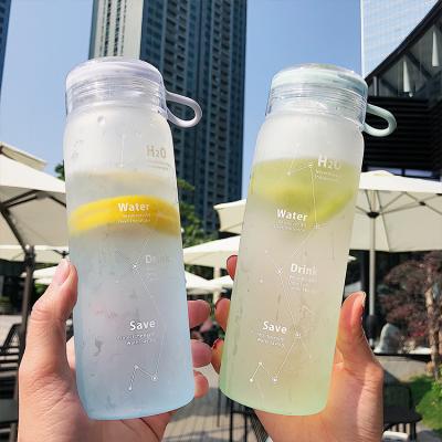 China Stocked Frosted Colored Round Glass Water Bottle With Cap for sale