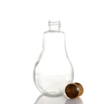 China Colorful Shaped Glass Bottle 125ml Juice Bottle Christmas Candy Bottle Freshness Preservation Bulb Gift for sale