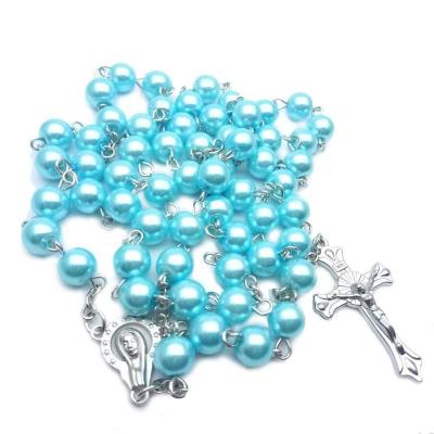 China Fashionable Muslim Lslamic Bead Handcrafted Necklace Stainless Steel Pendant Cross Necklace Religious Jewelry for sale