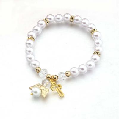 China Classic Religious Cute Christian Cross Bracelet Bead Tassel Available in a variety of colors for sale