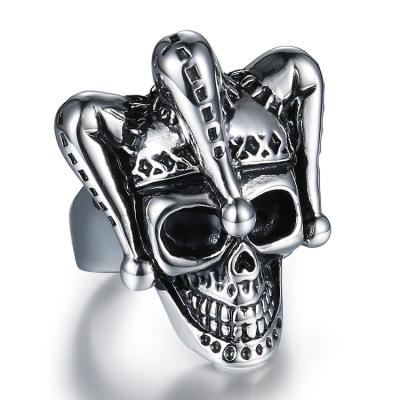 China Ring Top Custom Titanium Steel CLASSIC titanium steel casting process European and American Skull Ring Men's trend for sale