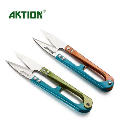 China AKTION Brand Mini Embroidery Stainless Steel Garment Textile Fabric Thread Trimmer Thread Cutter Sharp Scissors AK-805 for sale