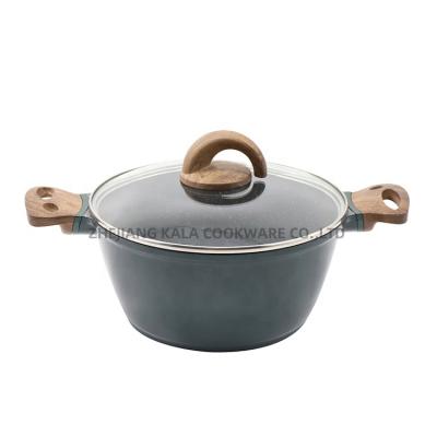 China high quality induction cookware marble stone cookware non stick cooking ware cookware sets aluminium cooking pot set for sale