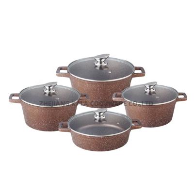 China cookware non stick cookware sets nonstick kitchen household utensils cookware parts Die Cast Aluminum cooking pot for sale