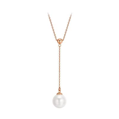 China Fashionable CLASSIC High Quality Natural Freshwater Pearl 925 Silver Jewelry Necklace for sale