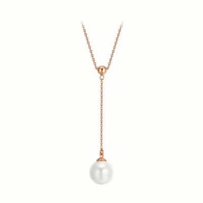 China CLASSIQUE 7Mm Collar De Perlas 925 Chain Gold Plated Freshwater Silver 925 Pearl Necklace for sale