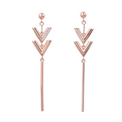 China TRENDY Personality Fashion Earrings Girls Silver 925 Minimal 18k Gold 925 Sterling Silver Earrings Woman 925 Silver for sale