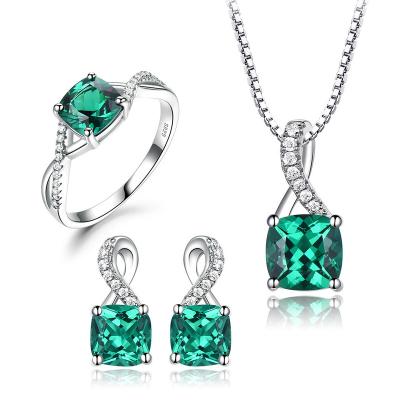 China Fashionable Jewelry Diana Engagement Sterling Silber 925 Aretes De Cadena Y Plata 925 Necklace Chain And Earrings Set for sale