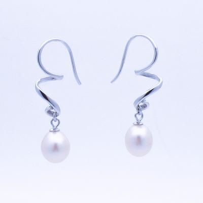 China New Style FASHIONABLE Freshwater Pearl Earrings 925 Sterling Silver 925 Sterling Silver Earring Plain for sale