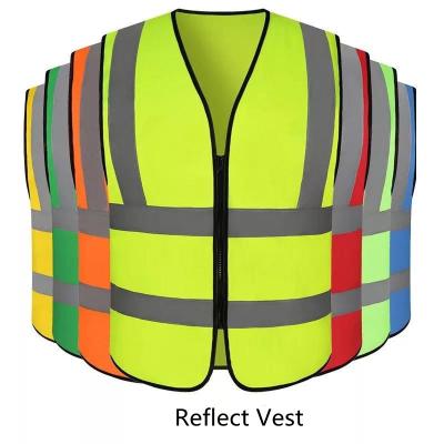 China Fluorescent Vest Breathable Reflective Construction Hygiene Workers Traffic Coat Luminous Night Clothing Recycling Manufacturers for sale