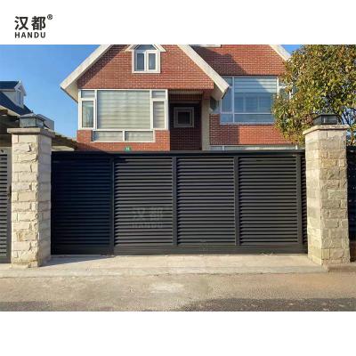 China HANDU 2022 Modern Design Electric Automatic Aluminum Driveway Automatic Gate Grill Gate for sale