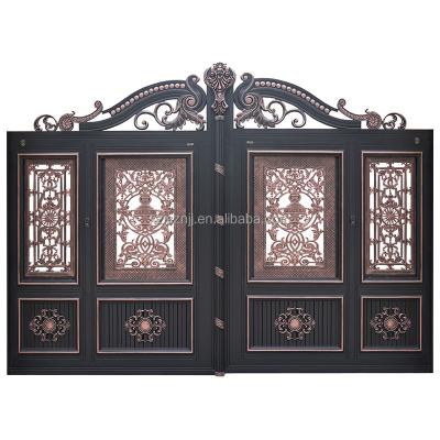 China Aluminum Garden Fence HANDU Privacy Base Track Design Factory Price 10 Years Warranty Privacy Gate Aluminum Decorative Gates for sale