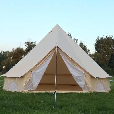 China Water Proof Large Space 3m Canvas Bell Tent Luxury Event Bell Tent For Family Camping Without Center Poles for sale