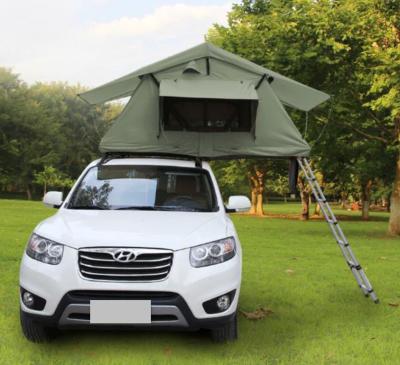 China Upright Bracing Type Foldable Car Soft Roof Top Canvas Suv Tent With Mattress And Ladder for sale