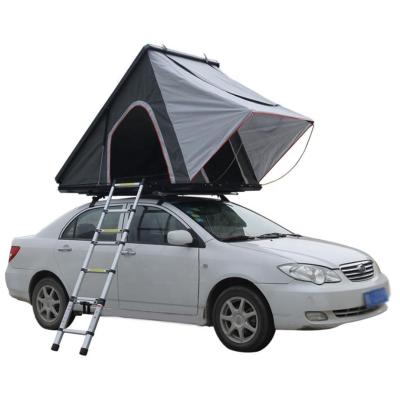 China Straight tying type 4wd 2 person triangle lightweight aluminum roof top tent for wholesale for sale