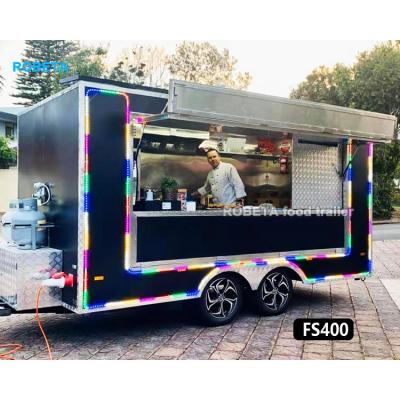 China Affordable Fully Equipped Vegetable Processing Factory 4m Food Truck USA Customized Food Trailer With Full Kitchen Equipments for sale