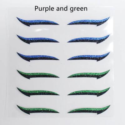 China Beauty Eyelid Eyelid Stickers Double Liner Glitter Stickers Waterproof Reusable Self Adhesive Eyeliner Stickers Eyeliner Makeup for sale