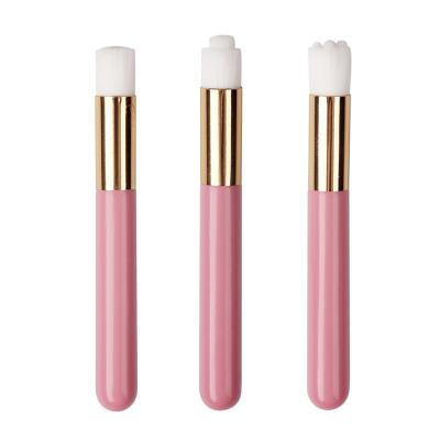 China Fiber Nasal Hair Tool Two Color Eyelash Shade Eyelash Wash Beauty Nose Brush Black Single Head Wing Brush for sale