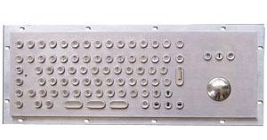 China MKT2645 345x125mm metal keyboard with trackball, fucntion keys and numeric keypad for sale