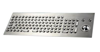 China MKTNF2687 stainless steel metal keyboard with trackball, function keys and pad for sale