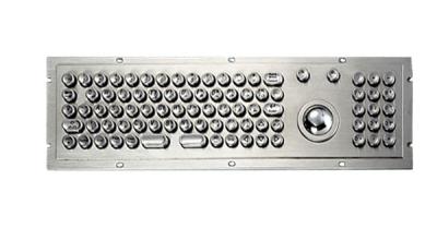 China MKTN2682 stainless steel metal keyboard with trackball and number pad for sale