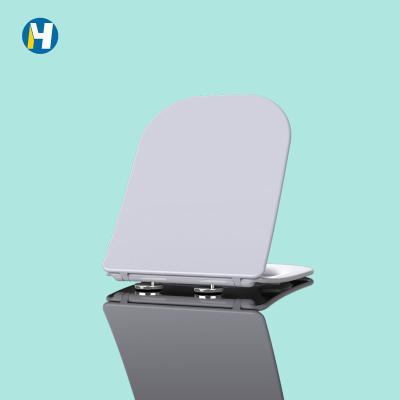 China High Quality Silent Open Front Fast Installation Bathroom Accessaries Toilet Seat Cover Silent Narrow European Acceptable Slow-end Toilet Seats Uf/duroplast for sale