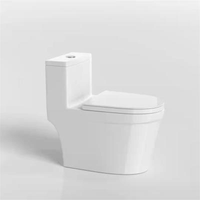 China High Quality Double-Flow Sanitary Ware Bathroom Water Closet One Piece Toilet With Soft Closed Seat Cover for sale