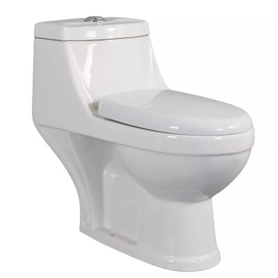 China Double-Flow Sanitary Ware Siphon Wc Extended Flush Double One Piece Toilet Siphonic Toilet From China Factory for sale