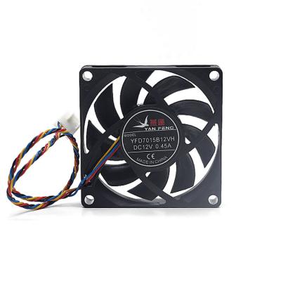 China Hotels 7015 12v Dc  Fan 70x70x15mm Axial Flow Cooling Fan Ball Bearing Brushless Fan For Cpu for sale