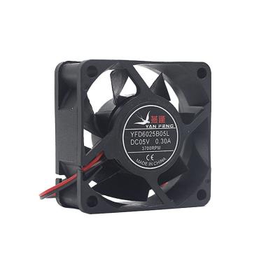 China Hotels 60mm 60x60x25mm 5v Plastic Dc Brushless Fan Axial Cooling Fan 6025 Cooling Fan for sale