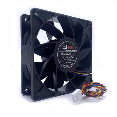 China Hotels Two Ball Bearing Brushless Fan 120x120x38mm 2.7A   12v 12038 dc brushless cooling fan for sale