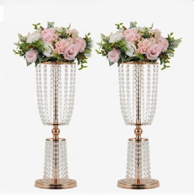 China Metal crystal candle holder ready to ship wholesale elegant crystal high quality crystal road candle holder luxury crystal candle holder for sale