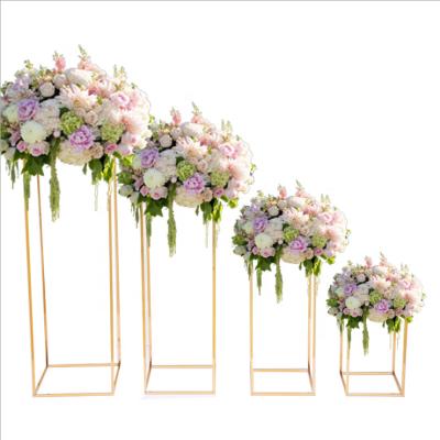 China Wholesale elegant table centerpiece flower stand wholesale elegant top wedding flower stand wedding backdrop top table centerpiece decor supplier for sale